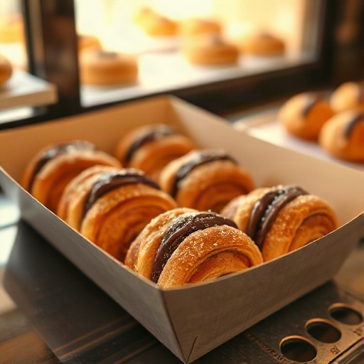 A box of fresh pastries